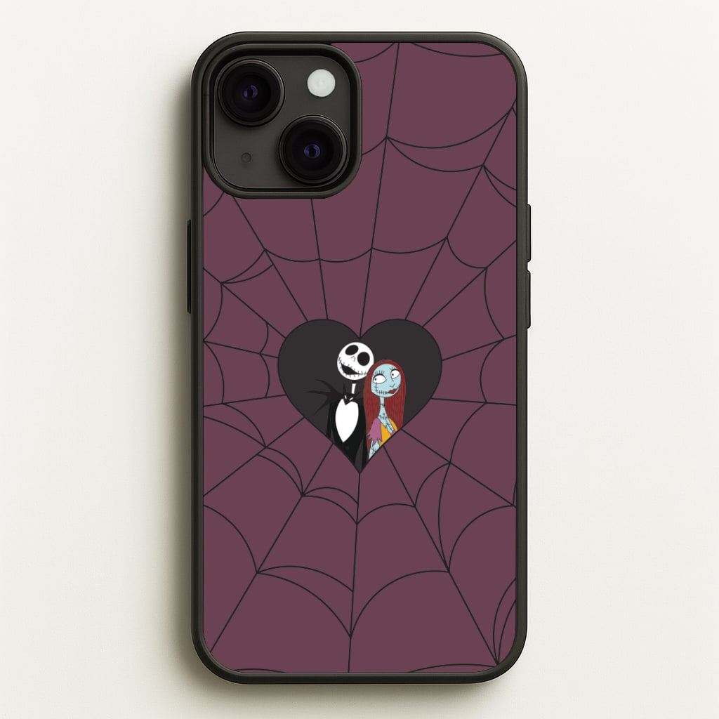 J And S Cobweb Heart Phone Case