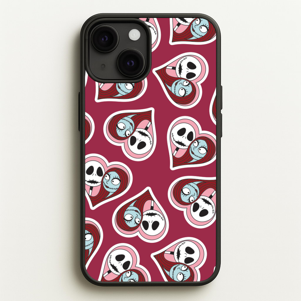 J And S Heart Pattern Phone Case