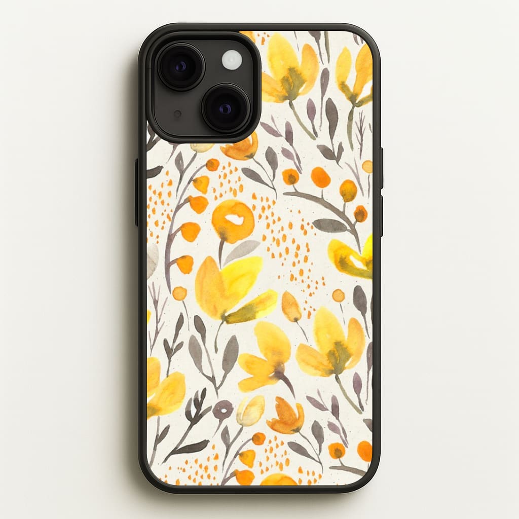 Yellow Field Floral Phone Case