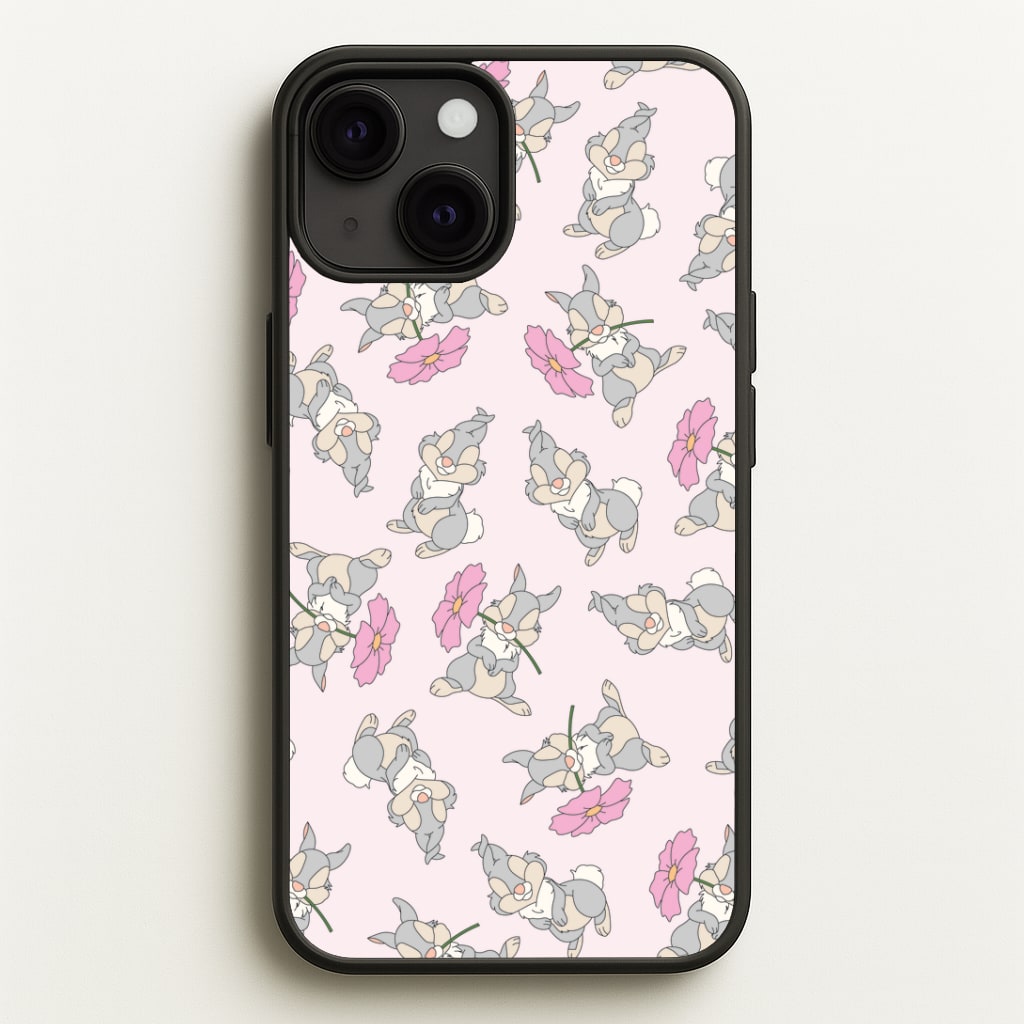 Cute bunny And Flowers Pattern Phone Case