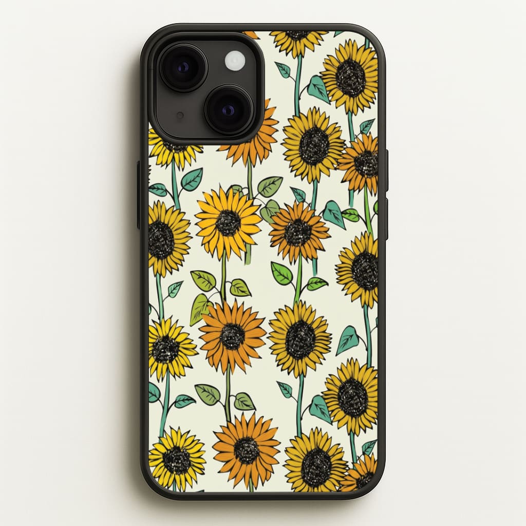 Painted Sunflowers Phone Case