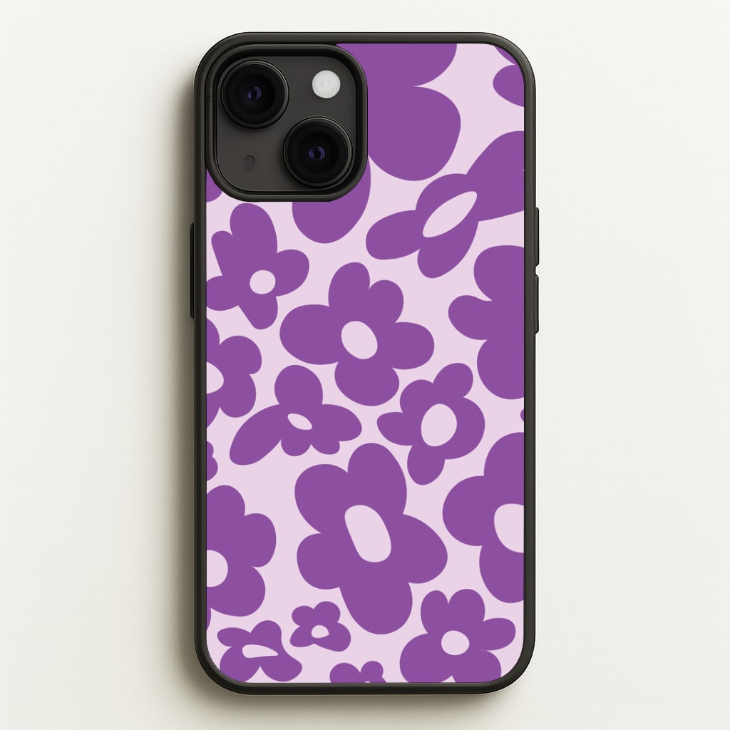 Purple Flowers - Trippy Patterns Phone Case