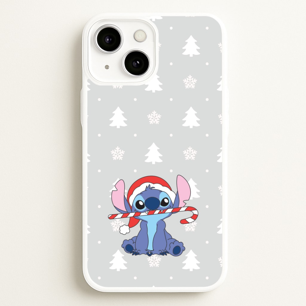 Cute Blue Alien Candycane Phone Case