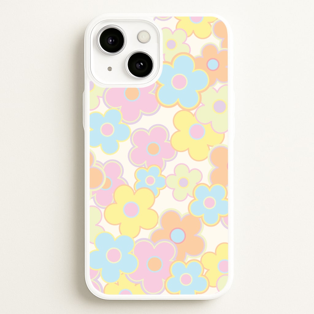 Pastel Abstract Flowers Pattern Phone Case