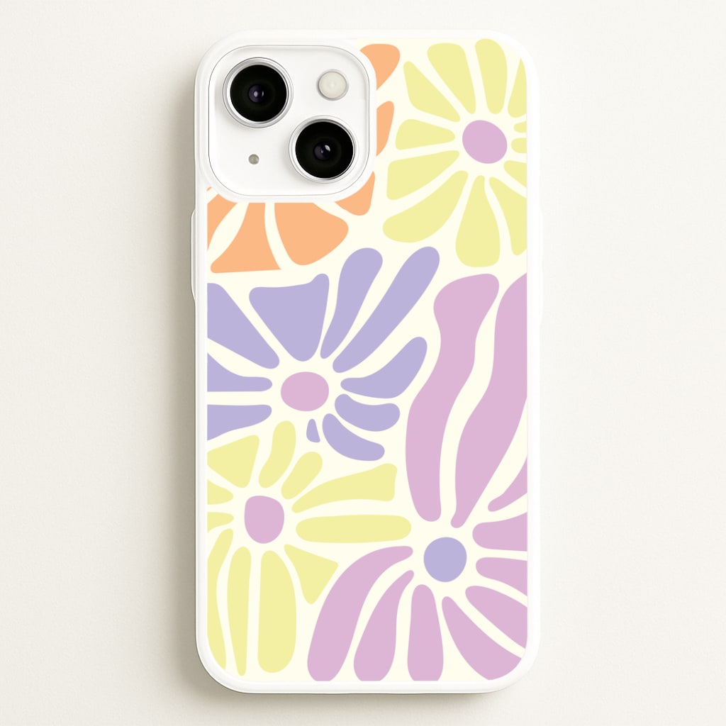 Pastel Abstract Flowers Phone Case
