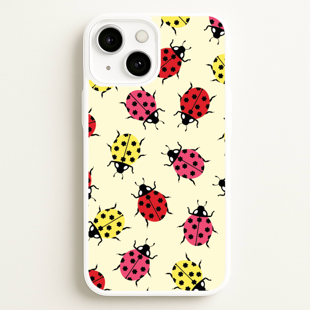 Ladybugs With Flower Spots Pattern Phone Case