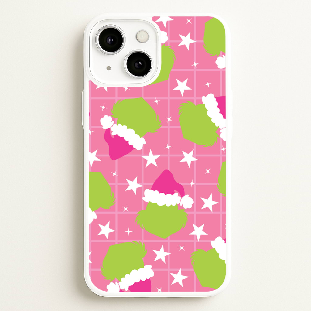Pink Green Creature Xmas Pattern Phone Case