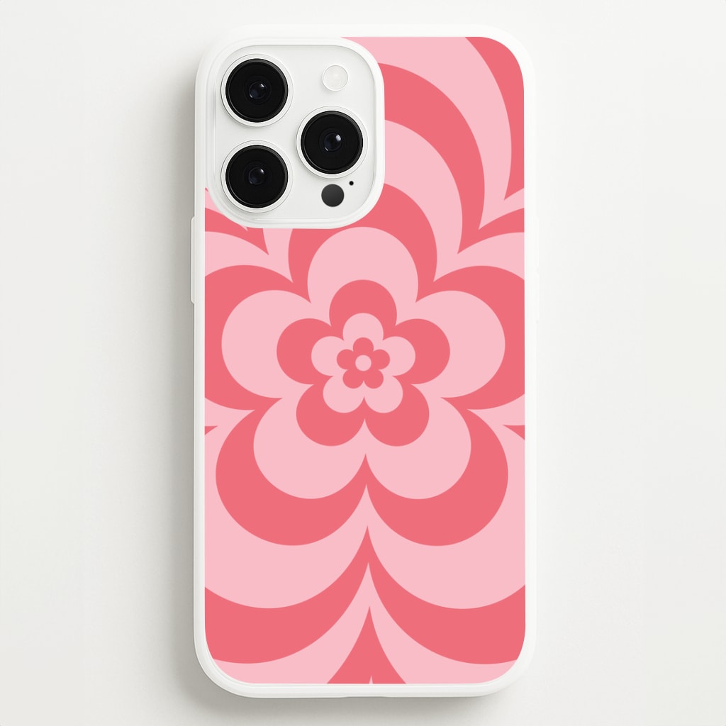 Pink Abstract Flower Pattern Phone Case