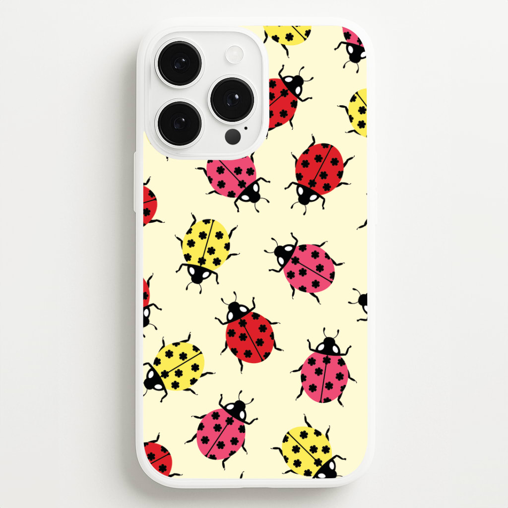 Ladybugs With Flower Spots Pattern Phone Case