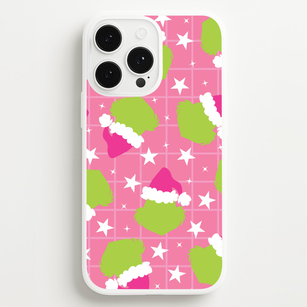 Pink Green Creature Xmas Pattern Phone Case