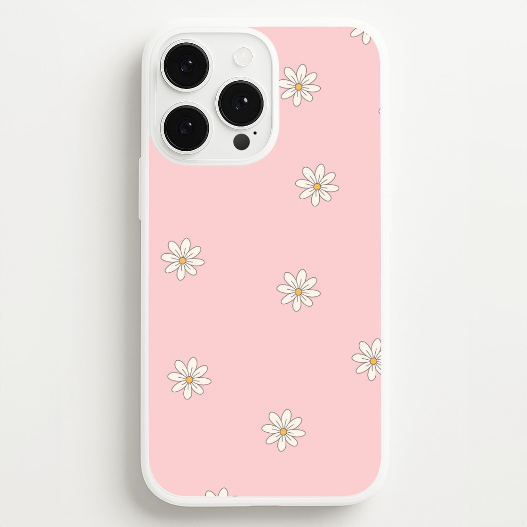 Dusty Pink Daisy Pattern Phone Case