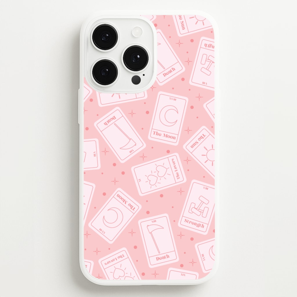 Pastel Pink Tarot Cards Pattern Phone Case