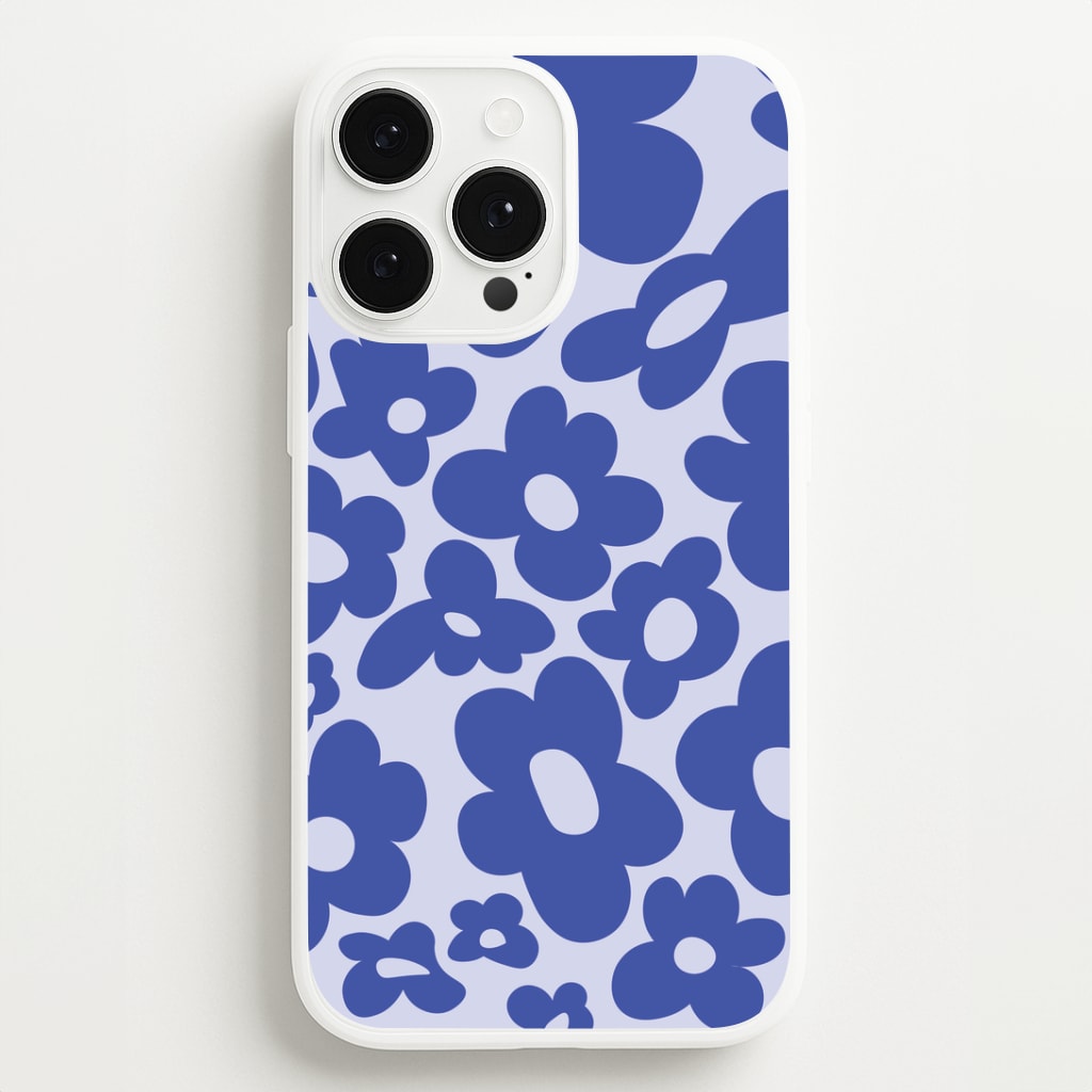 Blue Flowers - Trippy Patterns Phone Case