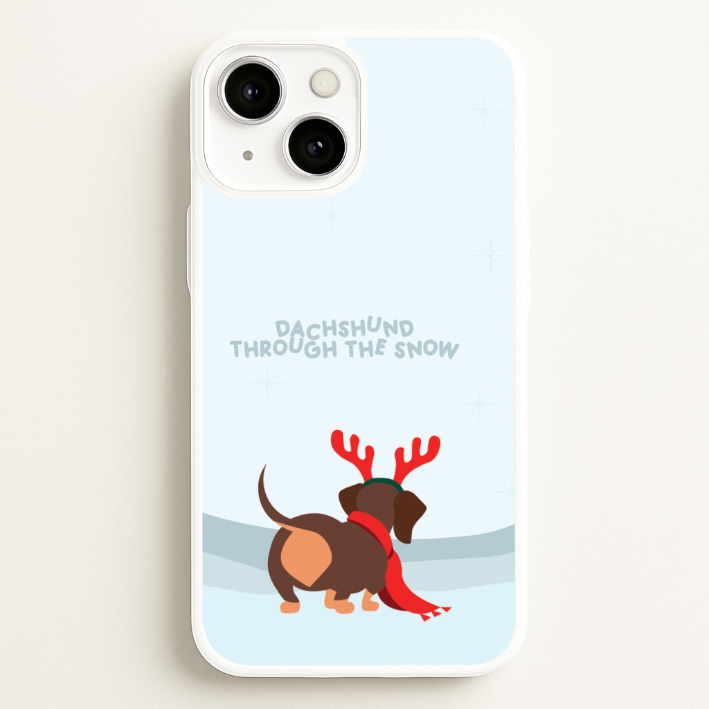 Dachshund Through The Snow - Christmas Phone Case