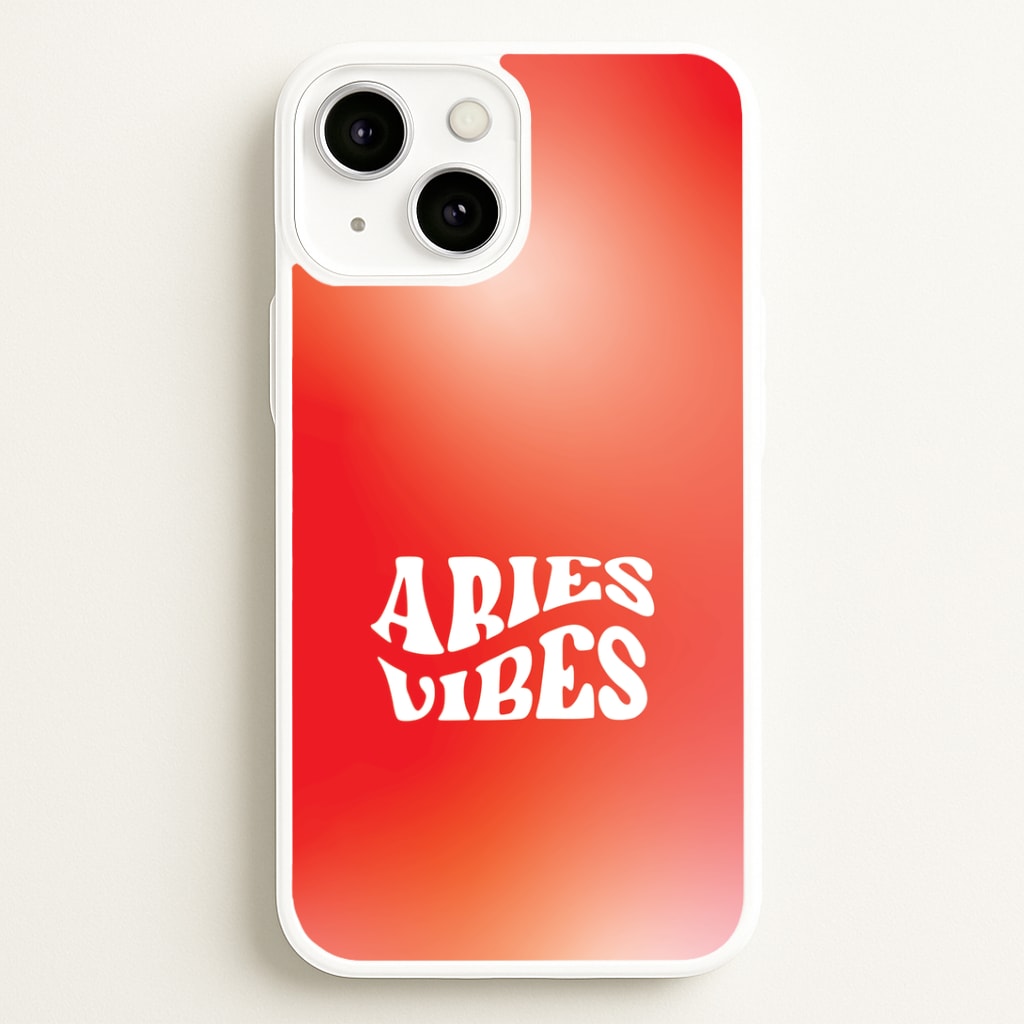 Aries Vibes Gradient Zodiac Phone Case