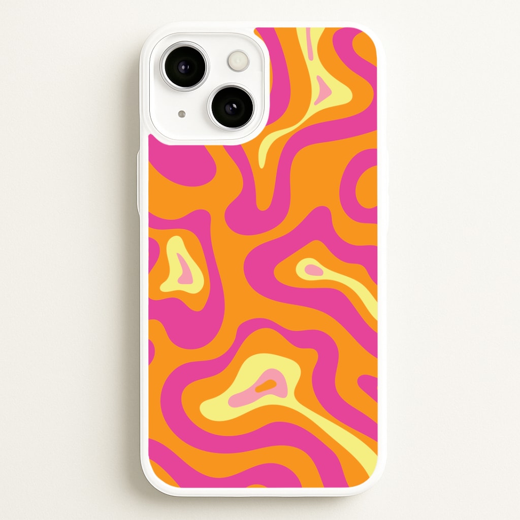 Orange And Pink Psychedelic Pattern Phone Case