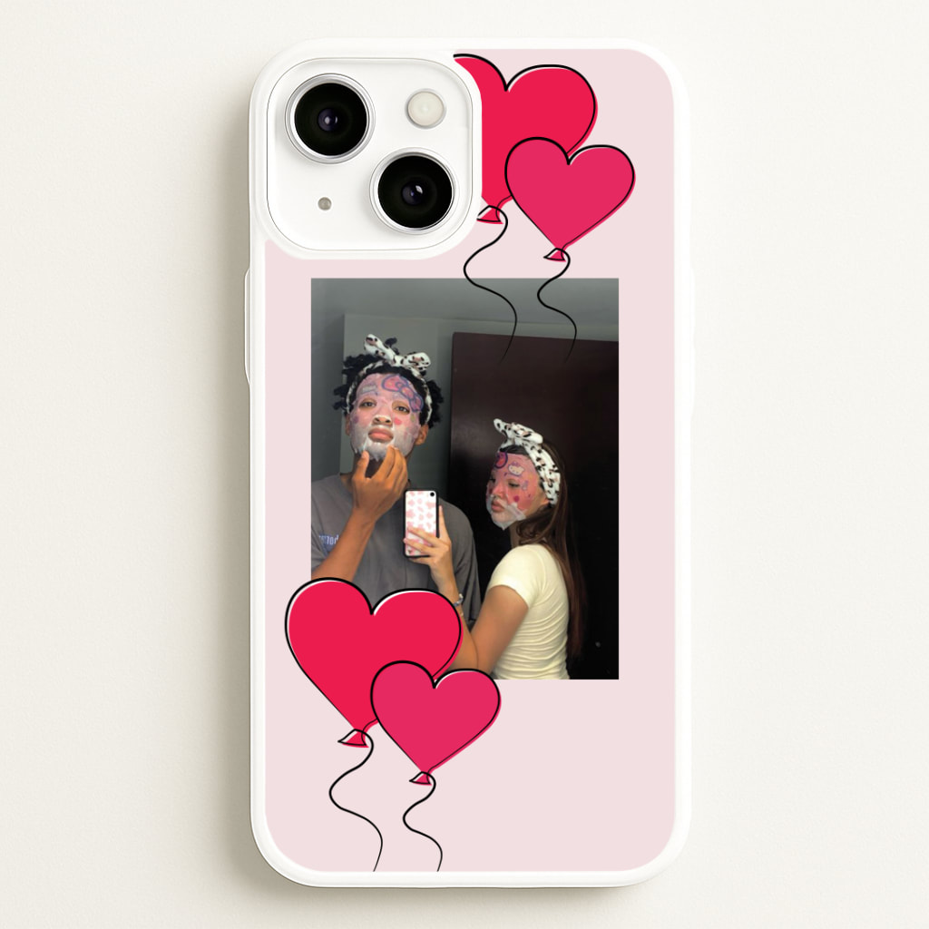 Heart Balloons - Personalised Couples Phone Case
