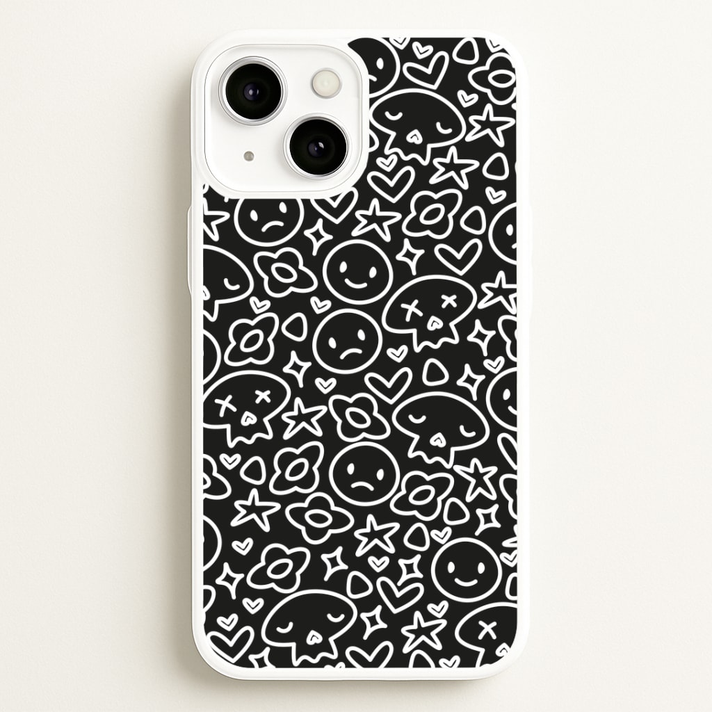 Black Skulls - Skate Aesthetic Phone Case