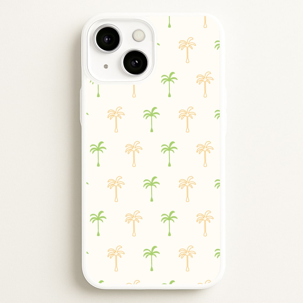 Green And Yellow Palms Pattern Phone Case
