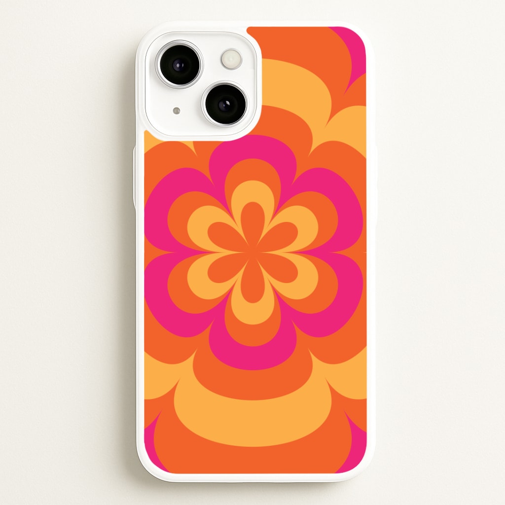 Sunset Trippy Flower Pattern Phone Case