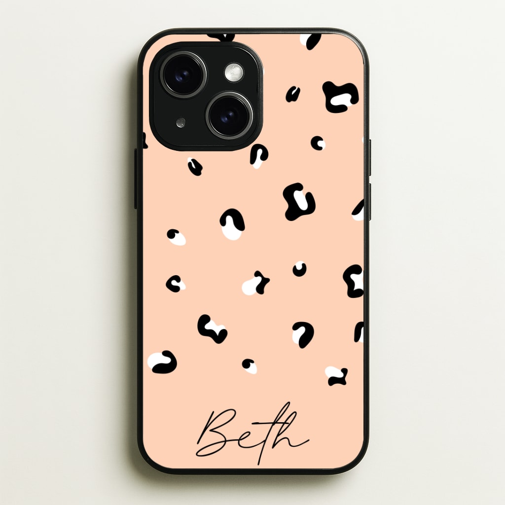 Personalised Name Cheetah Print Phone Case