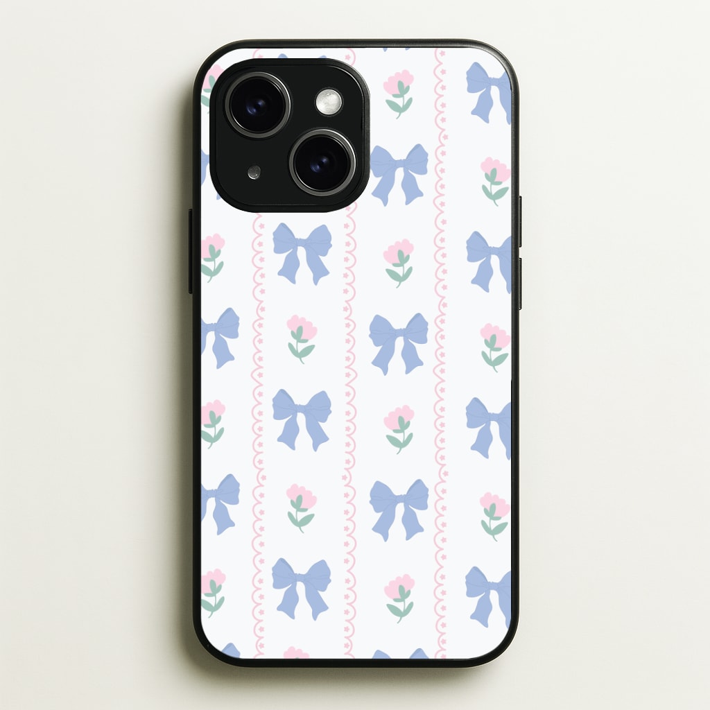 Pink Bows Pattern - Clean Girl Aesthetic Phone Case