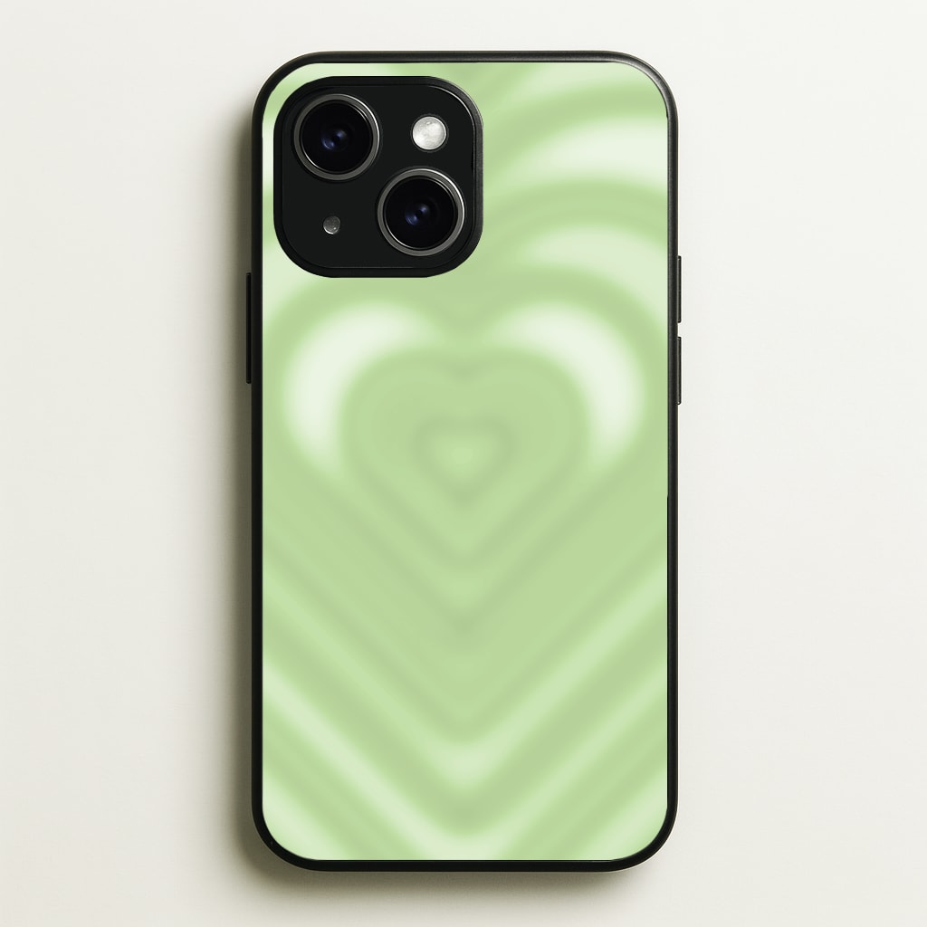 Drippy Love Heart Green Phone Case
