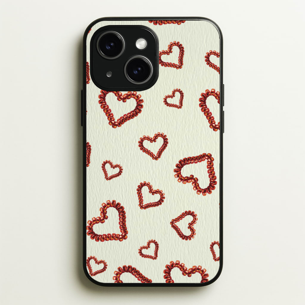 Elastic Hearts Pattern Phone Case