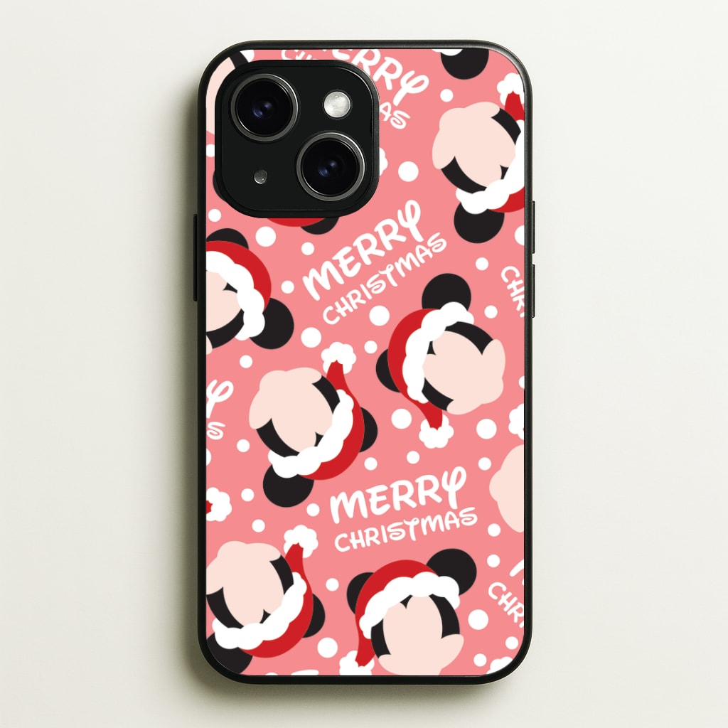 Merry Christmas Cartoon Mouse Pattern Phone Case