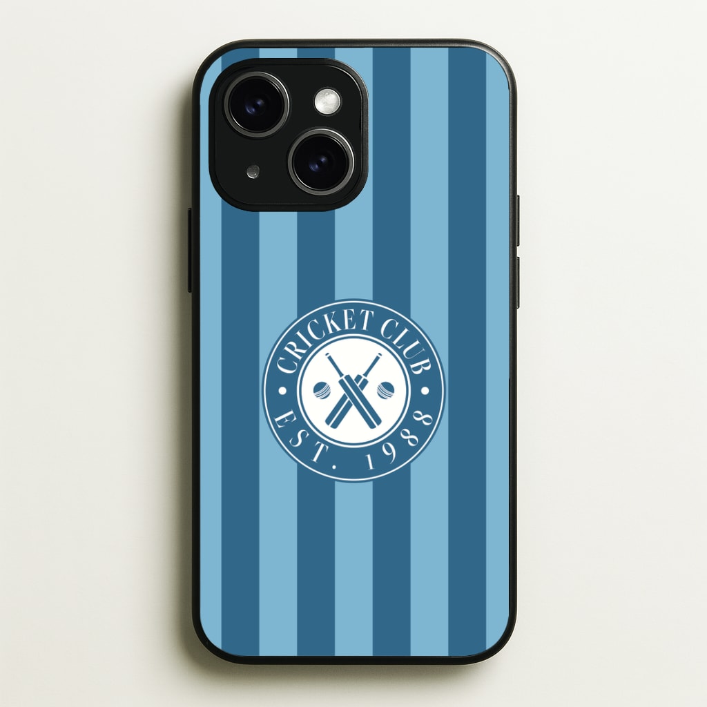 Stripey Cricket Badge Phone Case