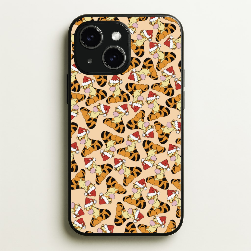 Tiger Pattern Christmas Phone Case
