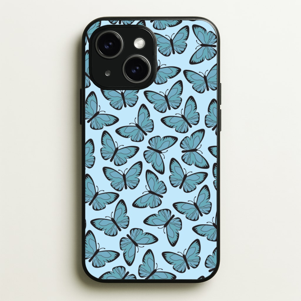 Blue Butterfly - Butterfly Patterns Phone Case