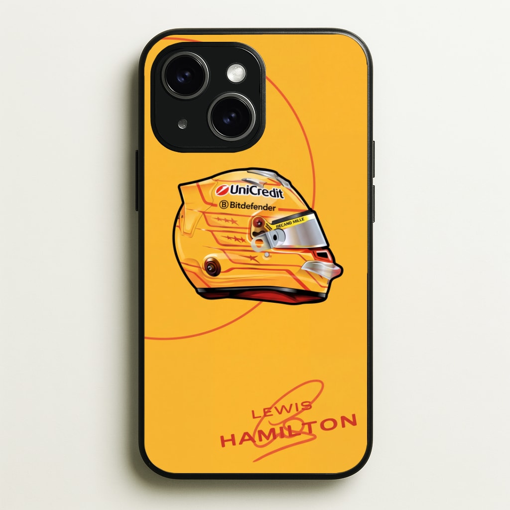 Hamilton Yellow Helmet Phone Case