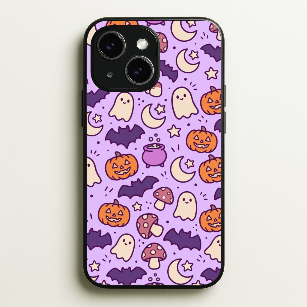 Lilac Witchy Doodles Phone Case