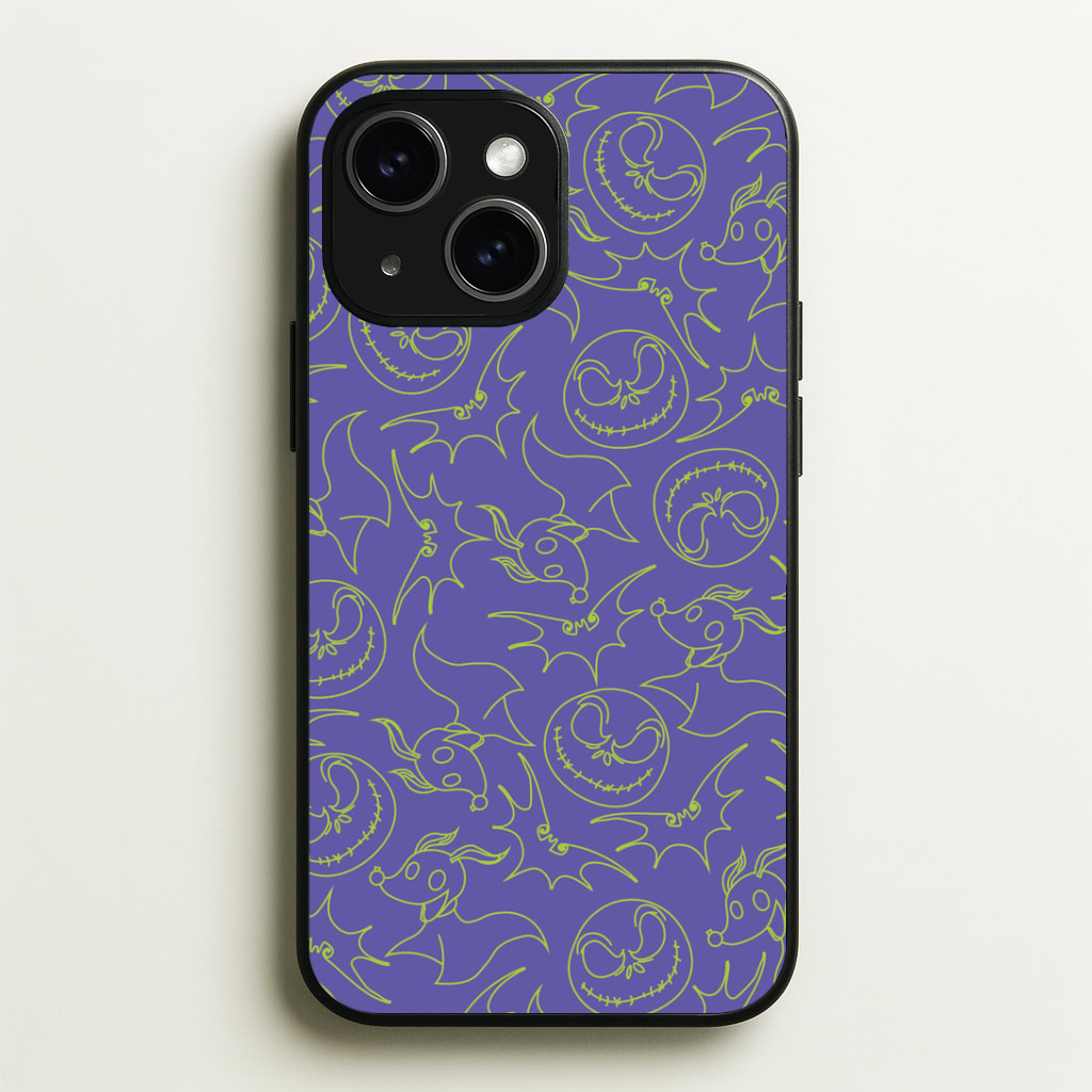 Purple And Green Pattern Phone Case