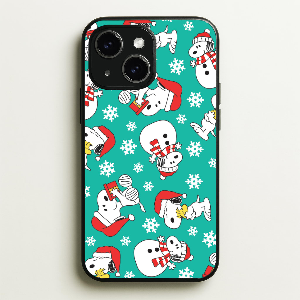 Christmas Cartoon Beagle Pattern Phone Case