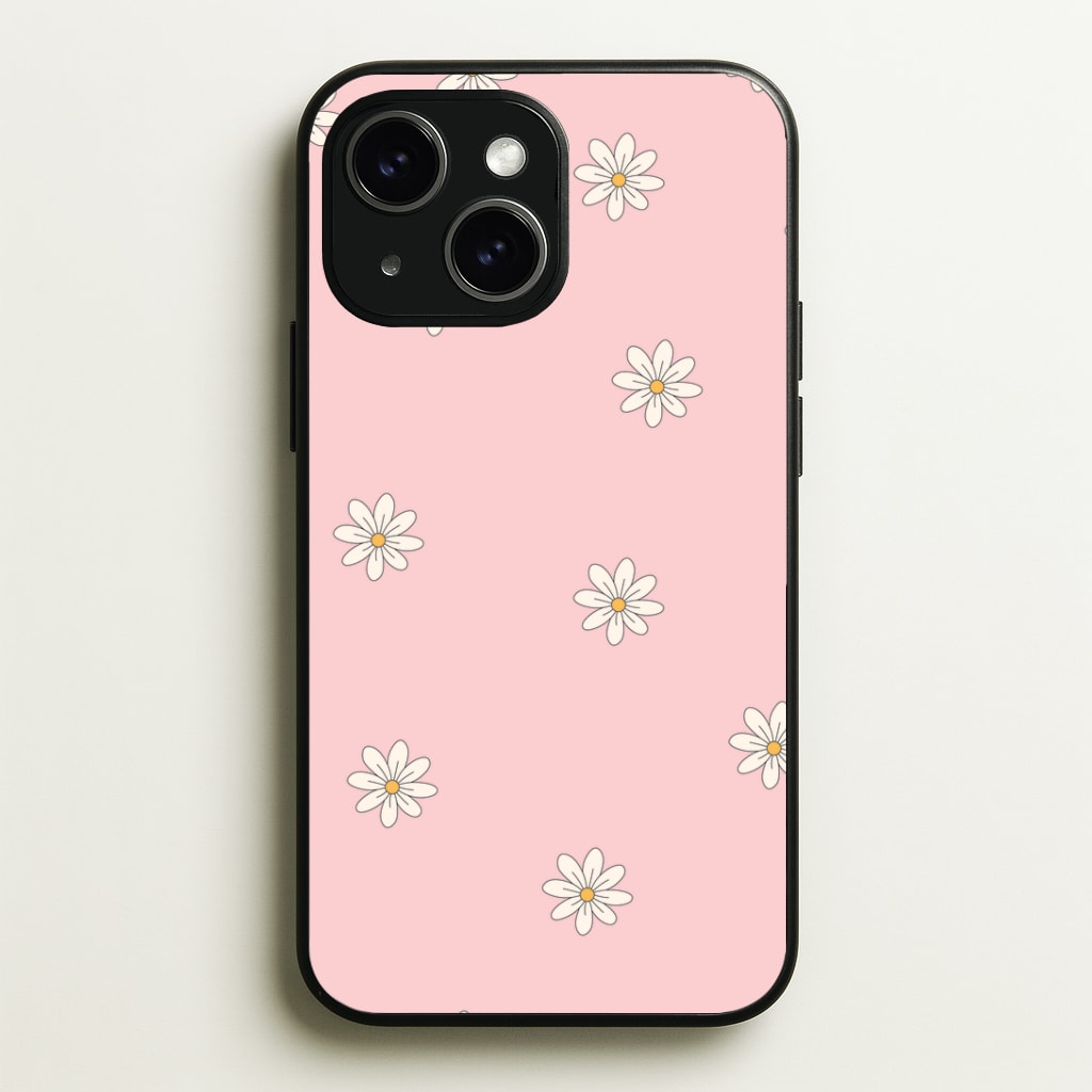 Dusty Pink Daisy Pattern Phone Case
