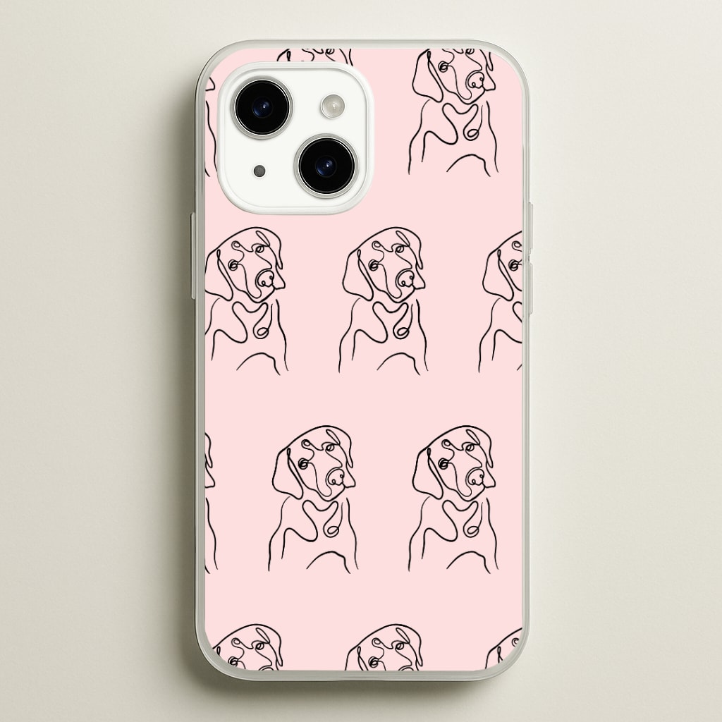 Labrador Outline - Dog Pattern Phone Case