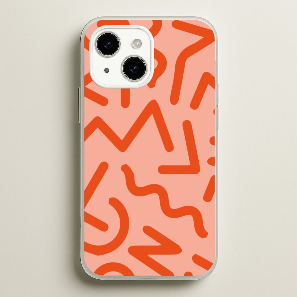 Red Abstract - Eighties Phone Case
