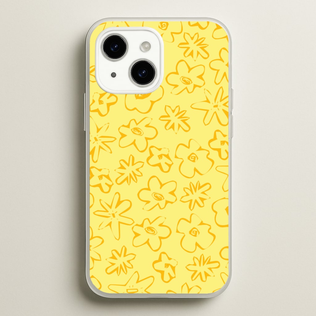 Yellow And Orange - Floral Patterns Phone Case