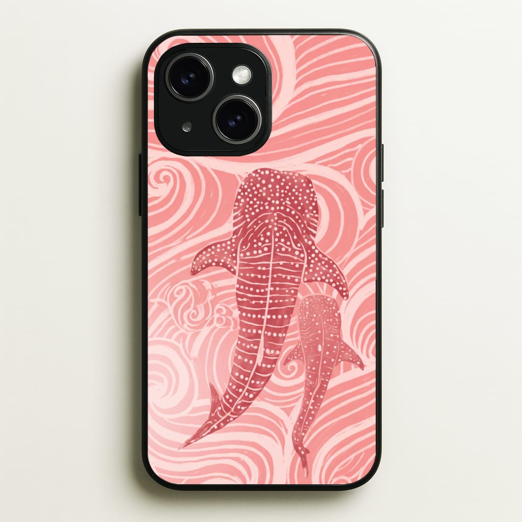 Rose Whale Shark Swirls Phone Case