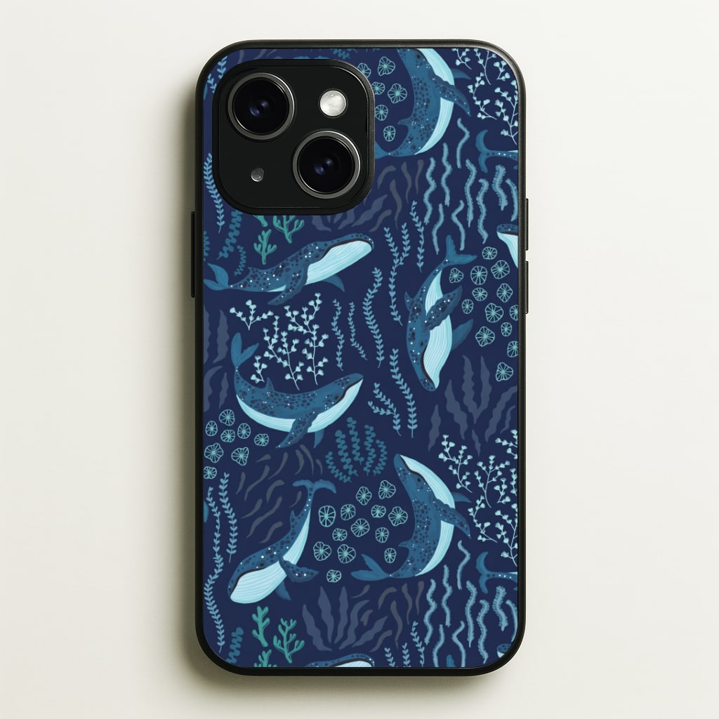 Midnight Whale Reef Phone Case