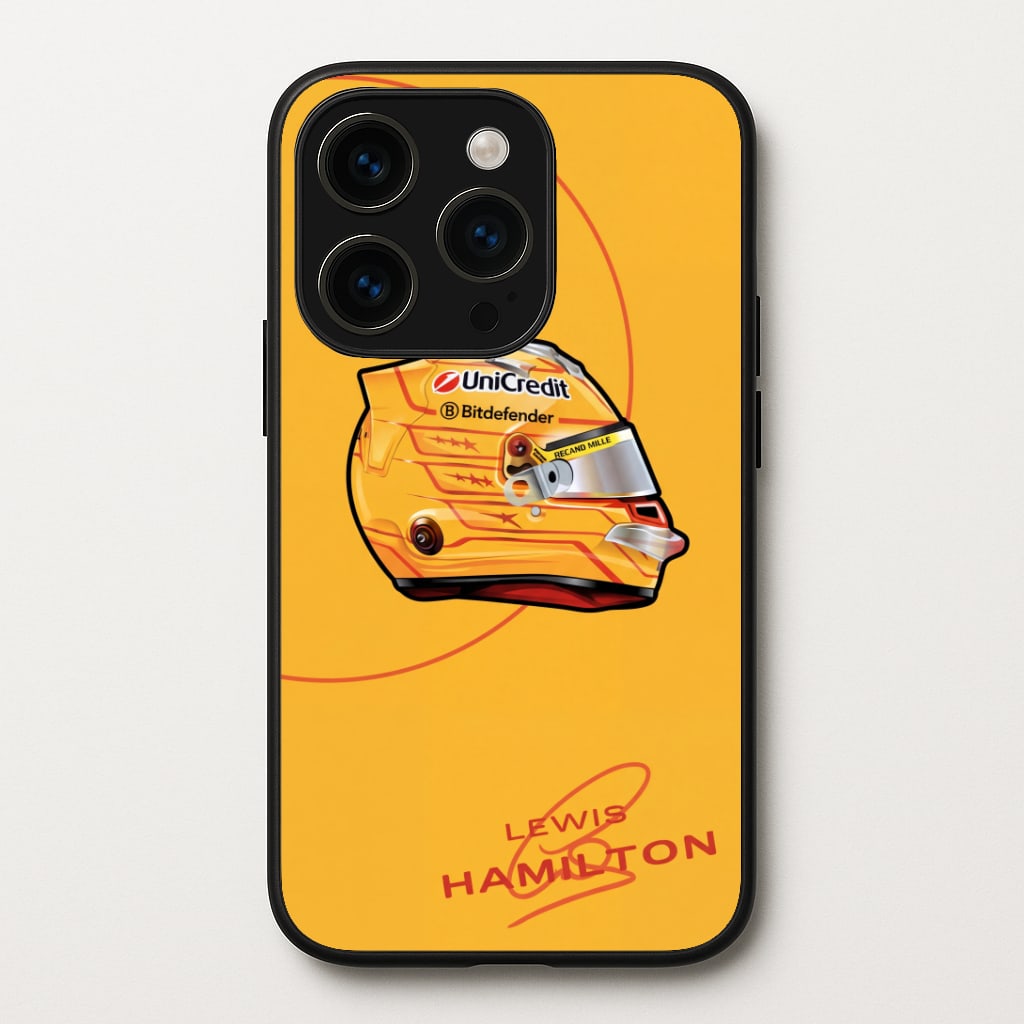 Hamilton Yellow Helmet Phone Case