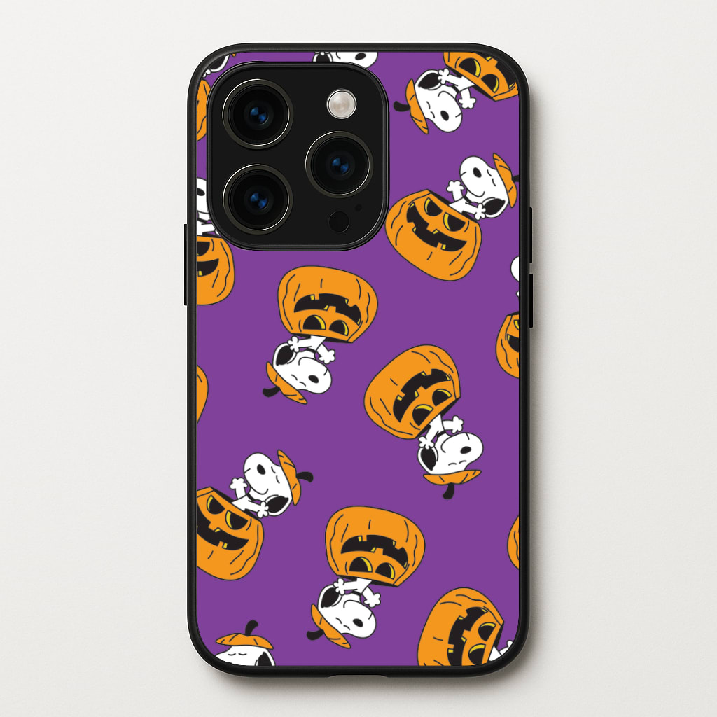 Cartoon Beagle Pumpkin Pattern Phone Case