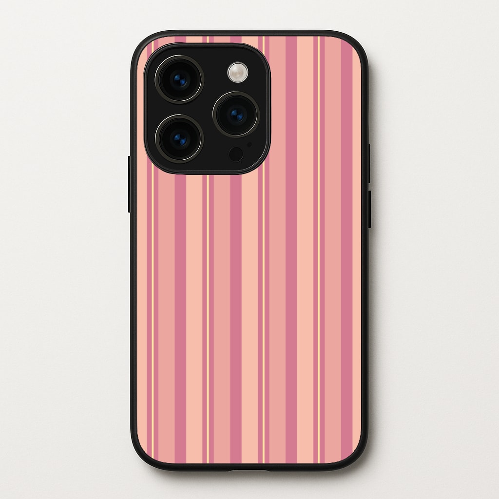Pink And Yellow Stripes Phone Case