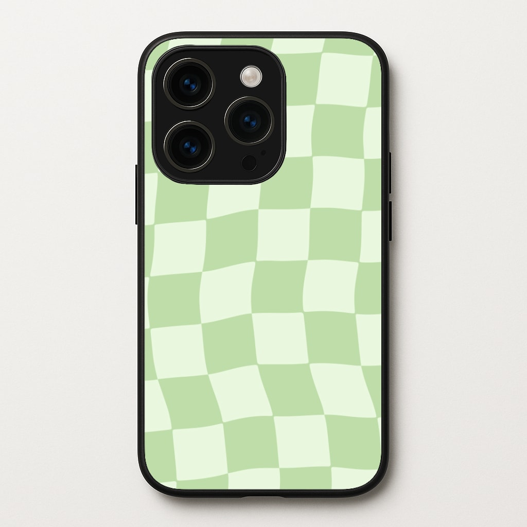 Green Checkers Phone Case