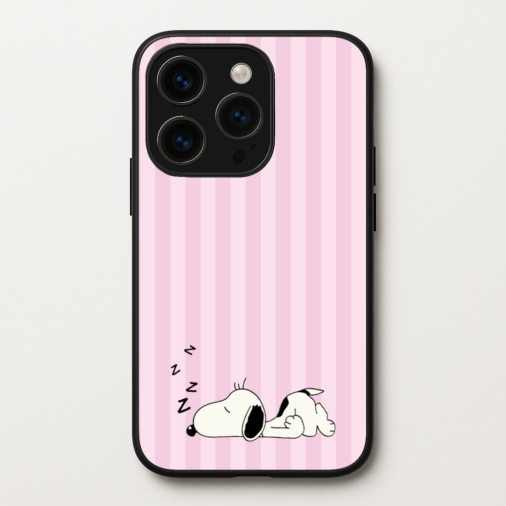 Pastel Stripes Cartoon Beagle Phone Case