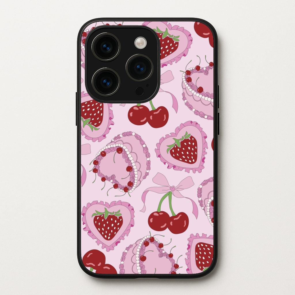 Cherries, Strawberries And Cake - Valentine's Day Phone Case