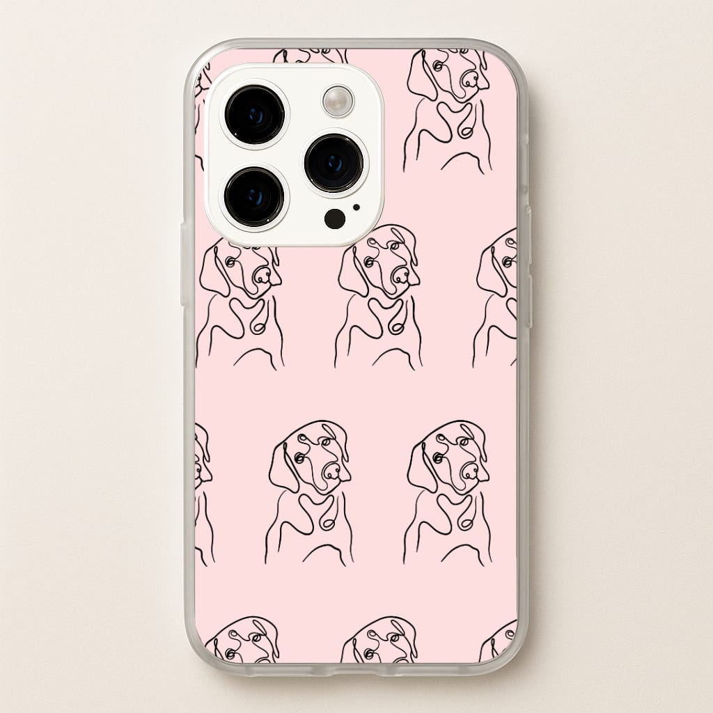 Labrador Outline - Dog Pattern Phone Case