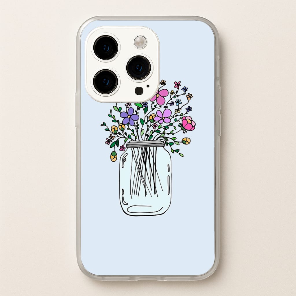 Cartoon Flower Jar Phone Case